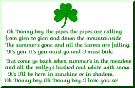 Lyrics to Danny Boy